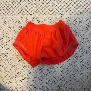 lululemon athletica Bright Orange Athletic Shorts